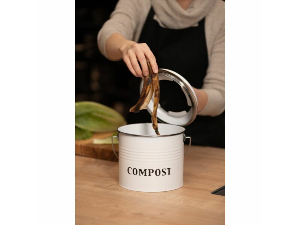 Nádoba na kompost, 3,5 L Bílá
