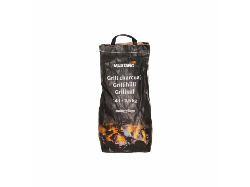 Dřevěné uhlí na grilování Mustang, 2,5 kg