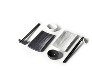 Sushi sada Zen Cmielow pro 1 osobu, černá