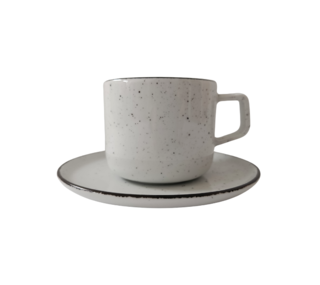 Porcelánový šálek s podšálkem
