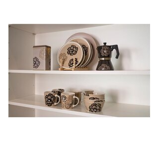 Keramický servírovací talíř, Ø20 cm, béžový